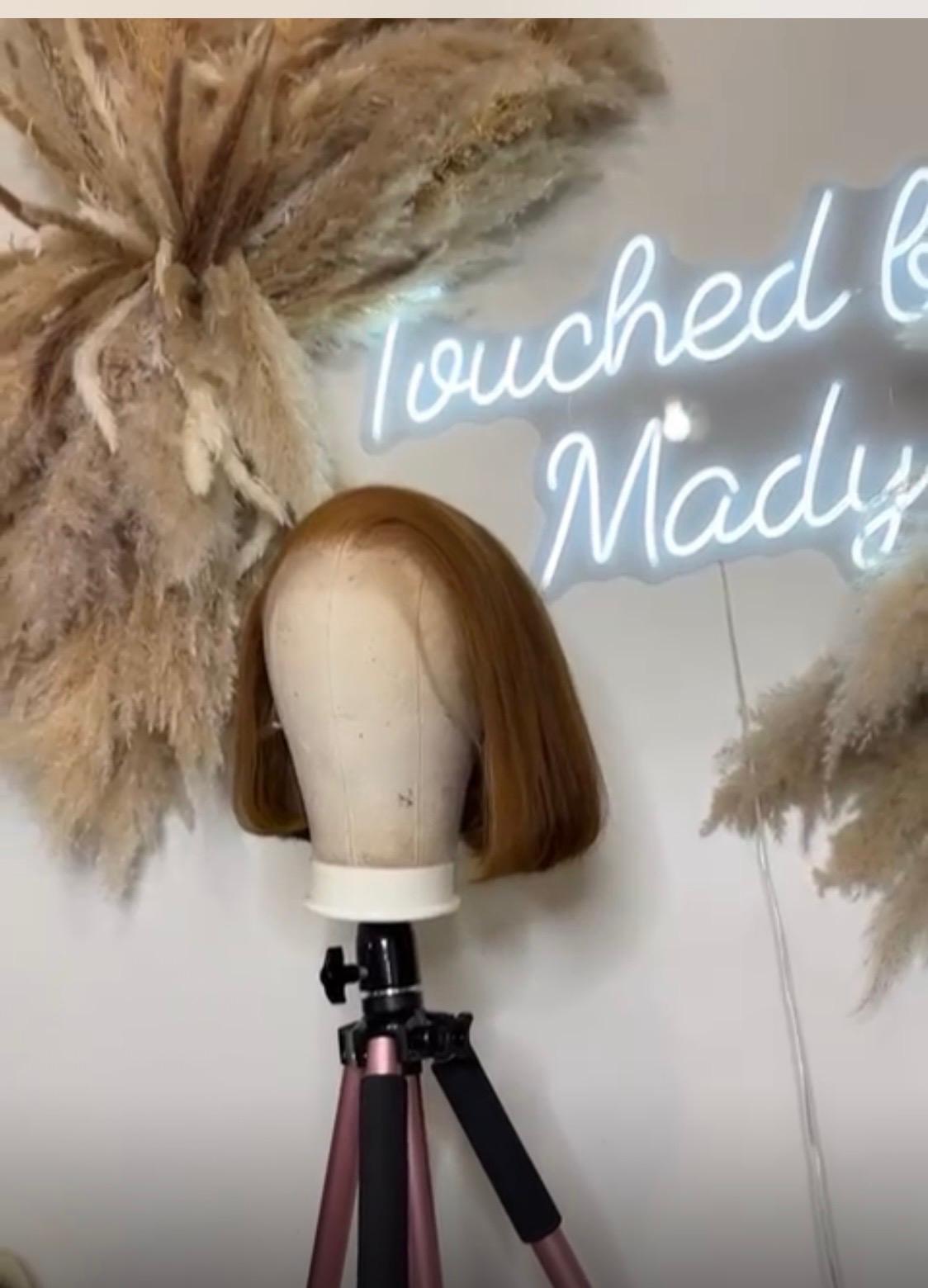 Perruque carré lisse marron 10 pouces avec lace frontale HD 13x4 Virgin hair