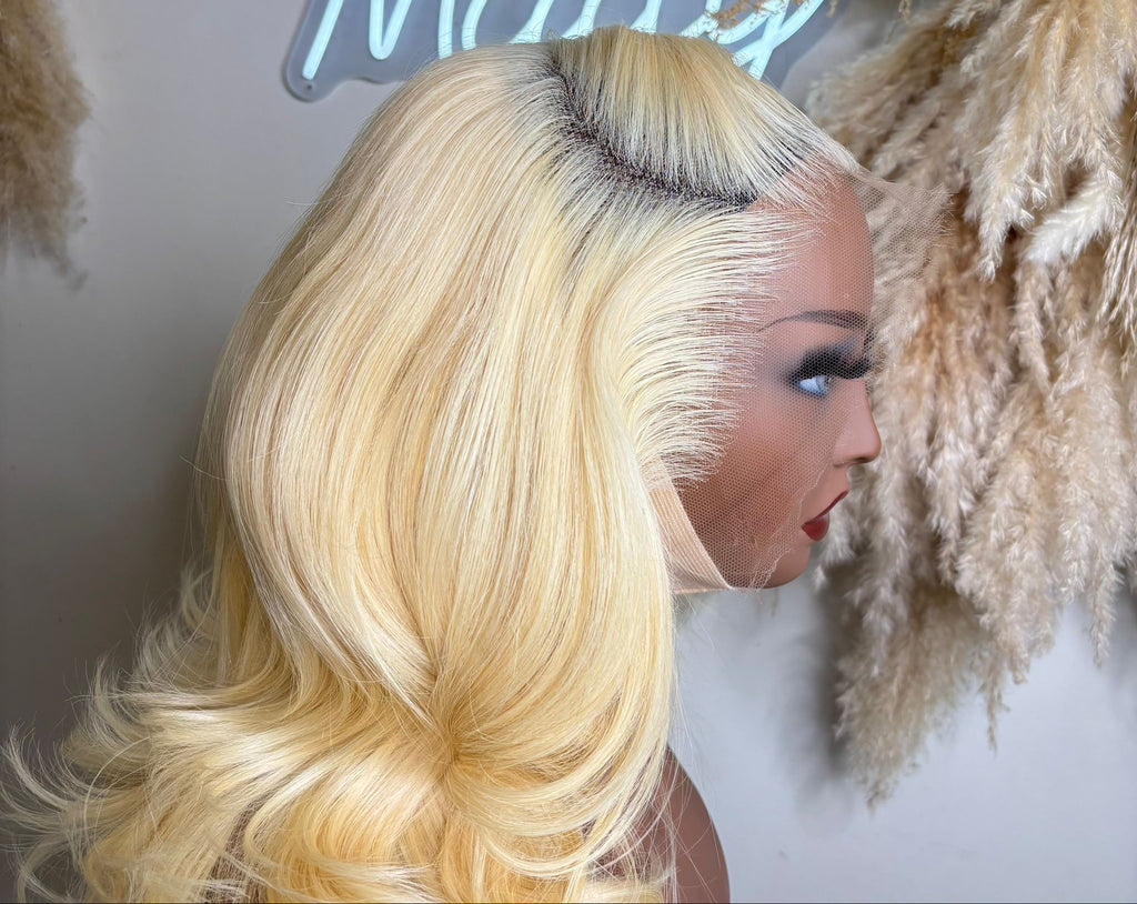 Perruque Ondulée – Virgin Hair – 16 pouces – Lace Frontal HD 13x6