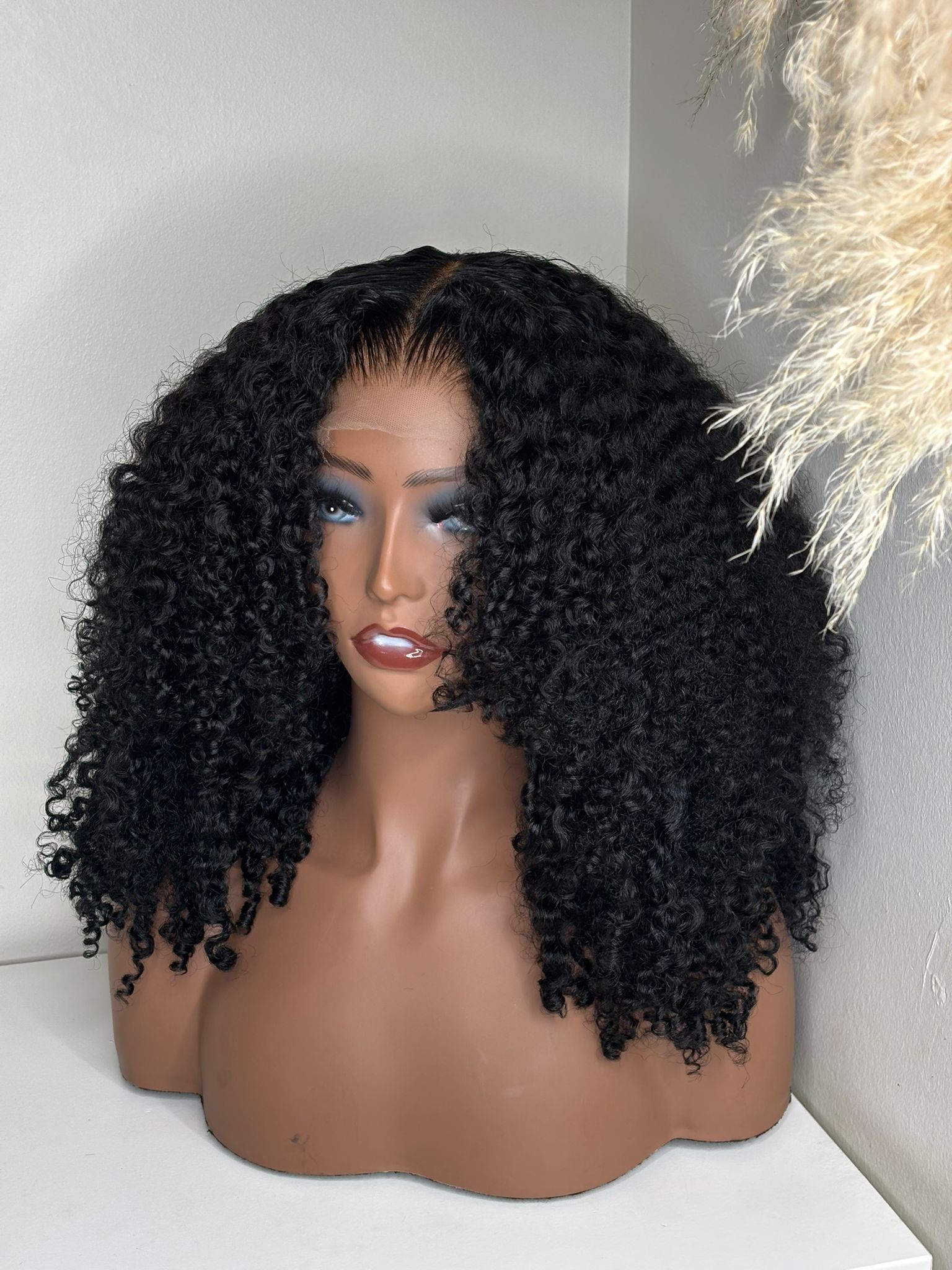 Kinky curly 20 pouces avec closure 5x5 HD
